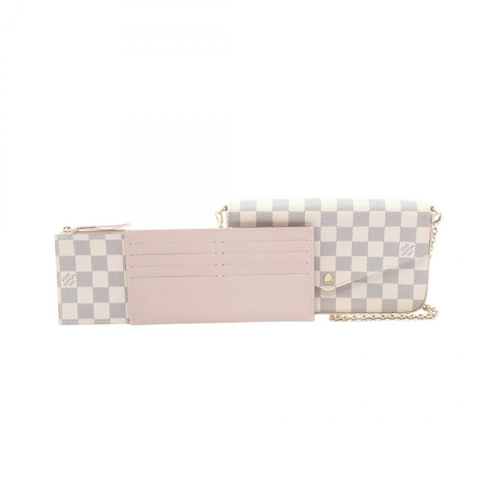 LOUIS VUITTON White Damier Coated Canvas Shoulder Bag - Picture 6 of 9